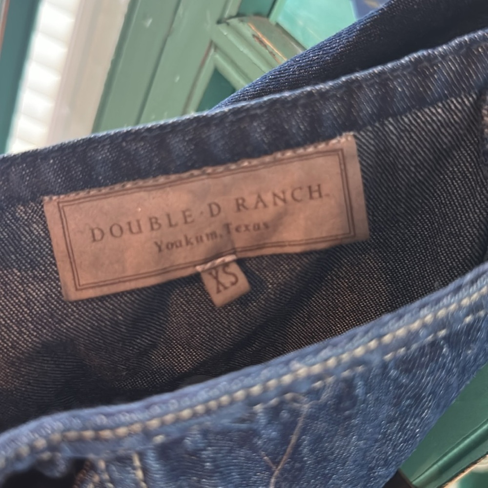 Vintage Double D Ranch Denim Maxi Skirt – Rare Embellished Western Boho Couture - Picture 6 of 6